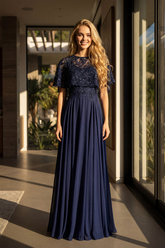 Juliet Beaded Two-Piece Draped Ruched Gown JTM21L