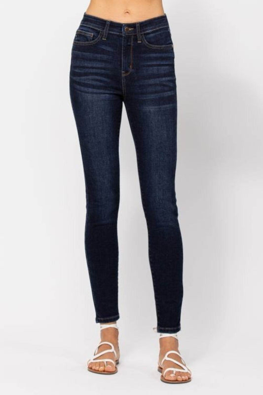 Judy Blue Full Size High Waist Handsand Skinny Jeans - Rosa Apparel