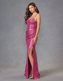 Juliet Metallic Ruched Sleeveless Gown JT2494S
