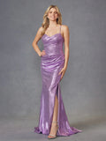 Juliet Metallic Ruched Sleeveless Gown JT2494S