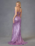 Juliet Metallic Ruched Sleeveless Gown JT2494S