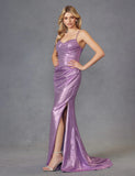 Juliet Metallic Ruched Sleeveless Gown JT2494S