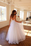 Juliet Embroidered Bodice Open Back White Gown JT2482SW - Rosa Apparel