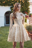 Juliet Baby Doll Glitter Corset Homecoming Cocktail Dress JT977U