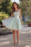 Juliet Baby Doll Glitter Corset Homecoming Cocktail Dress JT977U
