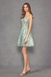 Juliet Baby Doll Glitter Corset Homecoming Cocktail Dress JT977U