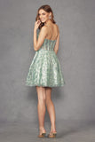 Juliet Baby Doll Glitter Corset Homecoming Cocktail Dress JT977U