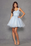 Juliet Baby Doll Floral Glitter Skirt Homecoming Cocktail Dress JT976L