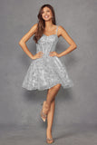 Juliet Baby Doll Glitter Corset Homecoming Cocktail Dress JT977U