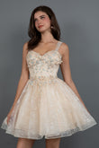 Juliet Baby Doll Floral Glitter Skirt Homecoming Cocktail Dress JT976L