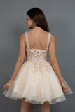 Juliet Baby Doll Floral Glitter Skirt Homecoming Cocktail Dress JT976L