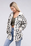 BiBi Vintage Washed Leopard Corduroy Buttoned Jacket - Rosa Apparel