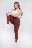 Zenana Plus Mineral Washed Wide Waistband Yoga Leggings - Rosa Apparel