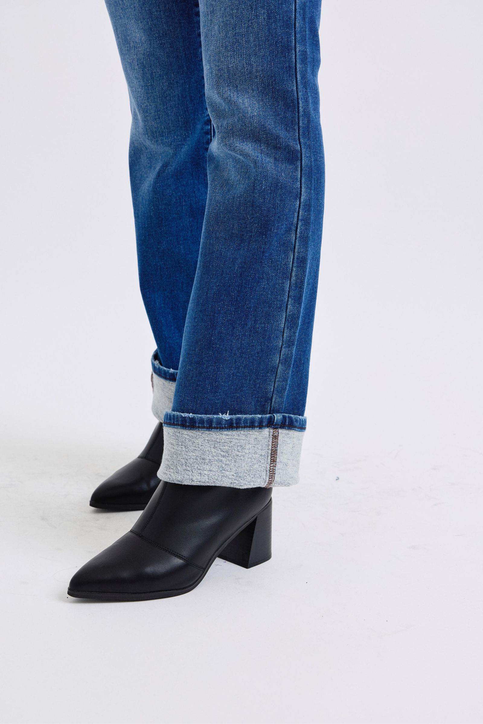 Judy Blue Full Size Run Mid-Rise Bootcut Jeans with Thermal Lining - Rosa Apparel