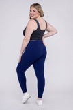 Zenana Casual Plus Premium Cotton Full Length Fitted Leggings - Rosa Apparel