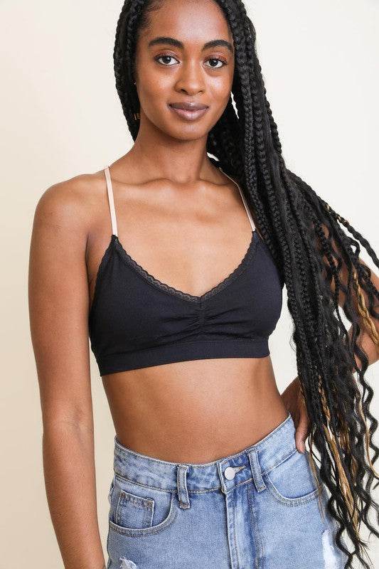 Floral Lattice Bralette - Rosa Apparel