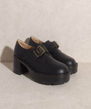 Oasis Society Sarah - Buckled Platform Loafers - Rosa Apparel