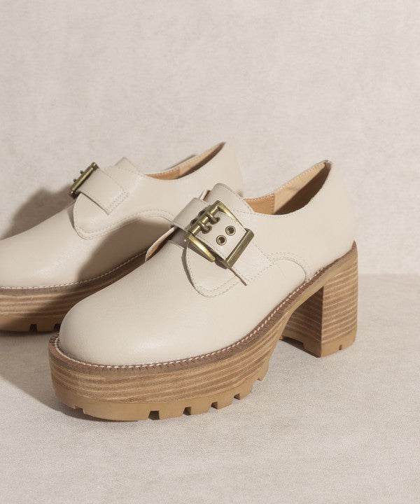 Oasis Society Sarah - Buckled Platform Loafers - Rosa Apparel