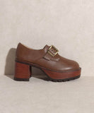 Oasis Society Sarah - Buckled Platform Loafers - Rosa Apparel