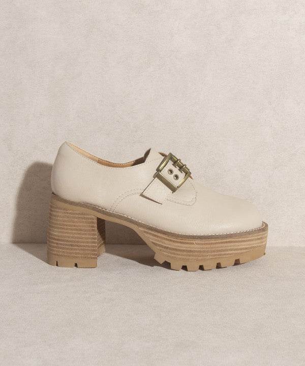 Oasis Society Sarah - Buckled Platform Loafers - Rosa Apparel