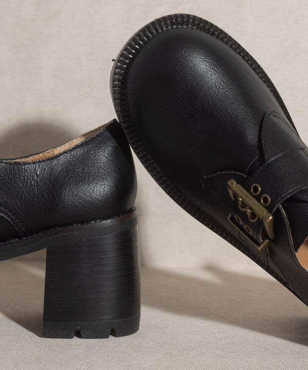 Oasis Society Sarah - Buckled Platform Loafers - Rosa Apparel