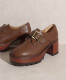 Oasis Society Sarah - Buckled Platform Loafers - Rosa Apparel