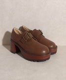 Oasis Society Sarah - Buckled Platform Loafers - Rosa Apparel