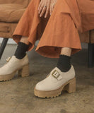 Oasis Society Sarah - Buckled Platform Loafers - Rosa Apparel