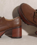 Oasis Society Sarah - Buckled Platform Loafers - Rosa Apparel