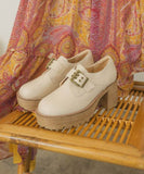Oasis Society Sarah - Buckled Platform Loafers - Rosa Apparel