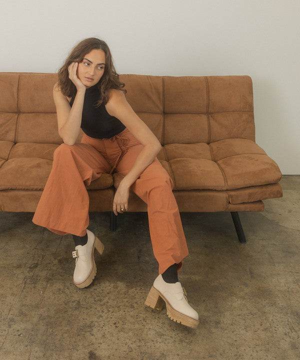 Oasis Society Sarah - Buckled Platform Loafers - Rosa Apparel