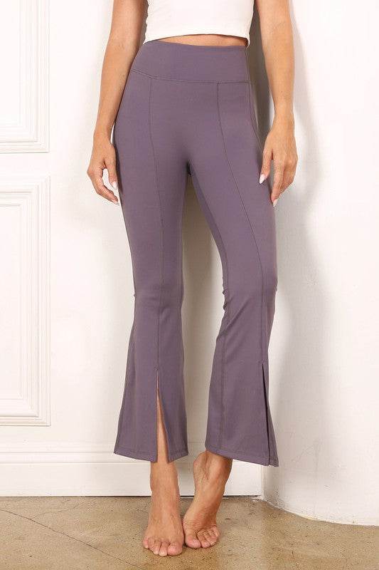 Lilou Casual Flutter Solid Strech Leggings - Rosa Apparel