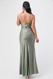 La Scala Tara Side Pleat Overlap Sleeveless Gown - Rosa Apparel
