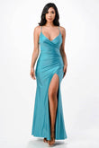 La Scala Tara Side Pleat Overlap Sleeveless Gown - Rosa Apparel