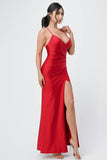 La Scala Tara Side Pleat Overlap Sleeveless Gown - Rosa Apparel