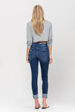 VERVET High Rise Distressed Clean Cut Crop Skinny Jeans - Rosa Apparel