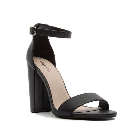 Qupid Shoes CASHMERE-01 Buckle Strap Heel - Rosa Apparel