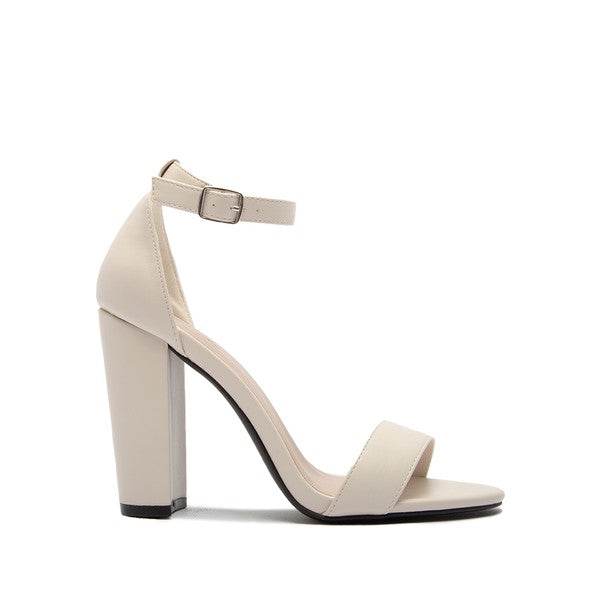 Qupid Shoes CASHMERE-01 Buckle Strap Heel - Rosa Apparel