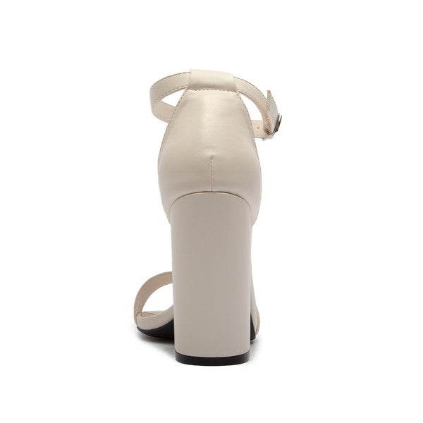 Qupid Shoes CASHMERE-01 Buckle Strap Heel - Rosa Apparel