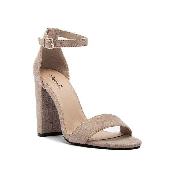 Qupid Shoes CASHMERE-01 Buckle Strap Heel - Rosa Apparel