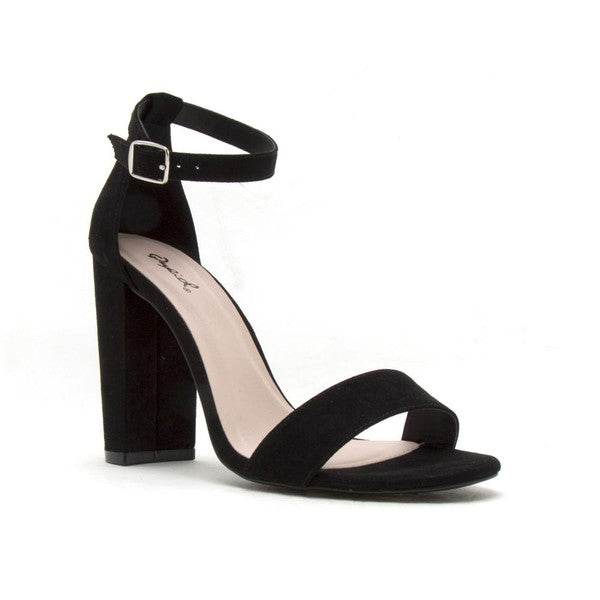 Qupid Shoes CASHMERE-01 Buckle Strap Heel - Rosa Apparel