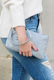 Aili's Corner Soft Vegan PU Leather Wristlet Mini Clutch - Rosa Apparel