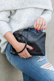 Aili's Corner Soft Vegan PU Leather Wristlet Mini Clutch - Rosa Apparel