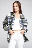 BiBi Plaid Flannel Textured With Big Checkered Point Shirt - Rosa Apparel