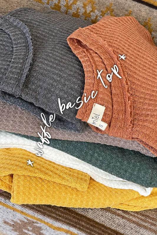 La Miel Bree Waffle Relaxed Raw Edge Boat Neck Sweater - Rosa Apparel