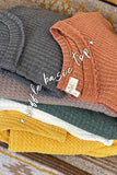 La Miel Bree Waffle Relaxed Raw Edge Boat Neck Sweater - Rosa Apparel