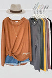 La Miel Bree Waffle Relaxed Raw Edge Boat Neck Sweater - Rosa Apparel