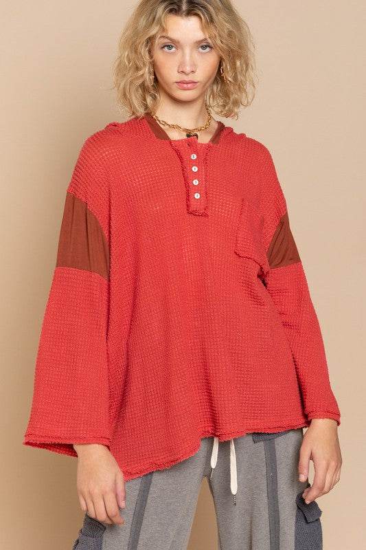 POL Bell Sleeve Oversized Fit Sweater Top - Rosa Apparel