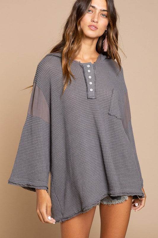 POL Bell Sleeve Oversized Fit Sweater Top - Rosa Apparel