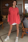 POL Bell Sleeve Oversized Fit Sweater Top - Rosa Apparel